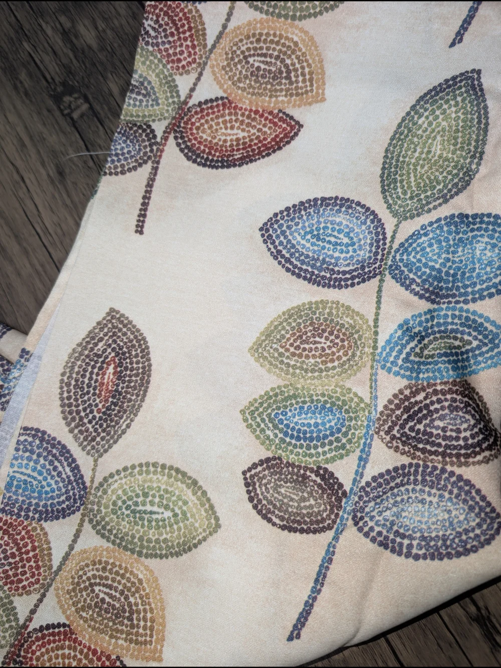 Croscill Fabric Shower Curtain Mosaic Leaves 70